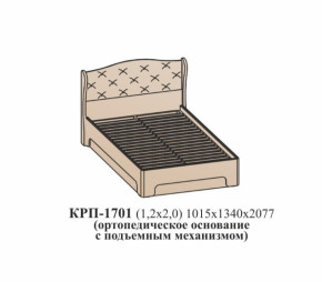 Кровать ЭЙМИ с подъемным механизмом КРП-1701 (1200х2000) Венге/патина серебро в Ягодном - yagodnyj.germes-mebel.ru | фото